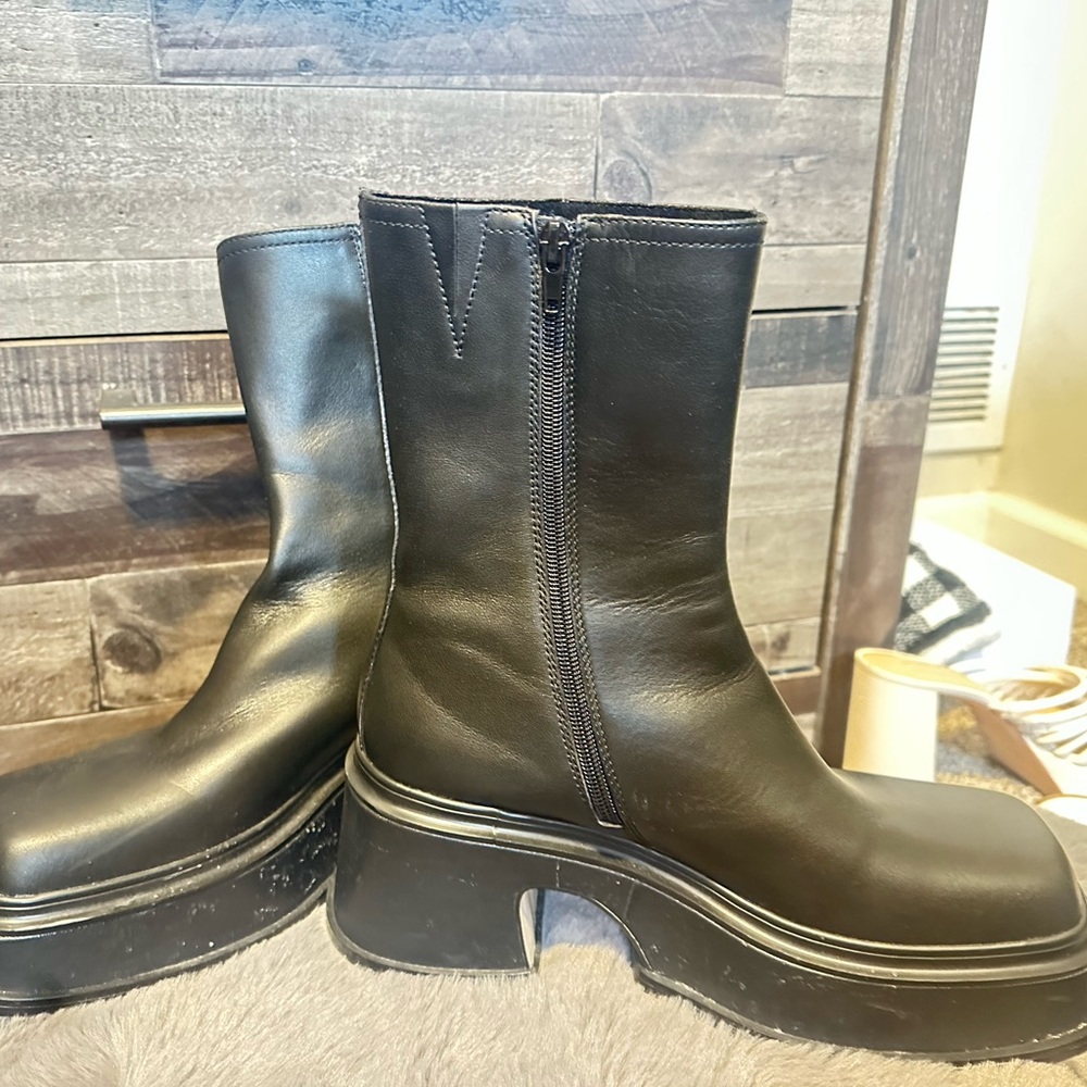 Free People Black Ankle Boots
